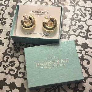 Park Lane Gold Textured Hoop Earrings